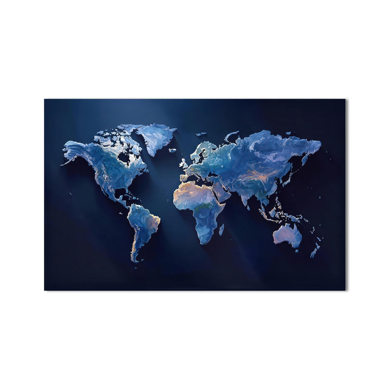 Midnight World Map product shot on white background