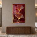 Golden Ginkgo Elegance with gold frame