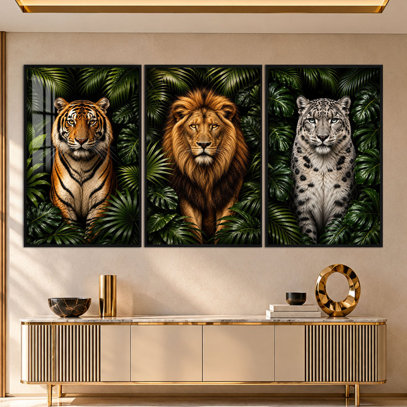 Majestic Big Cat with black frame