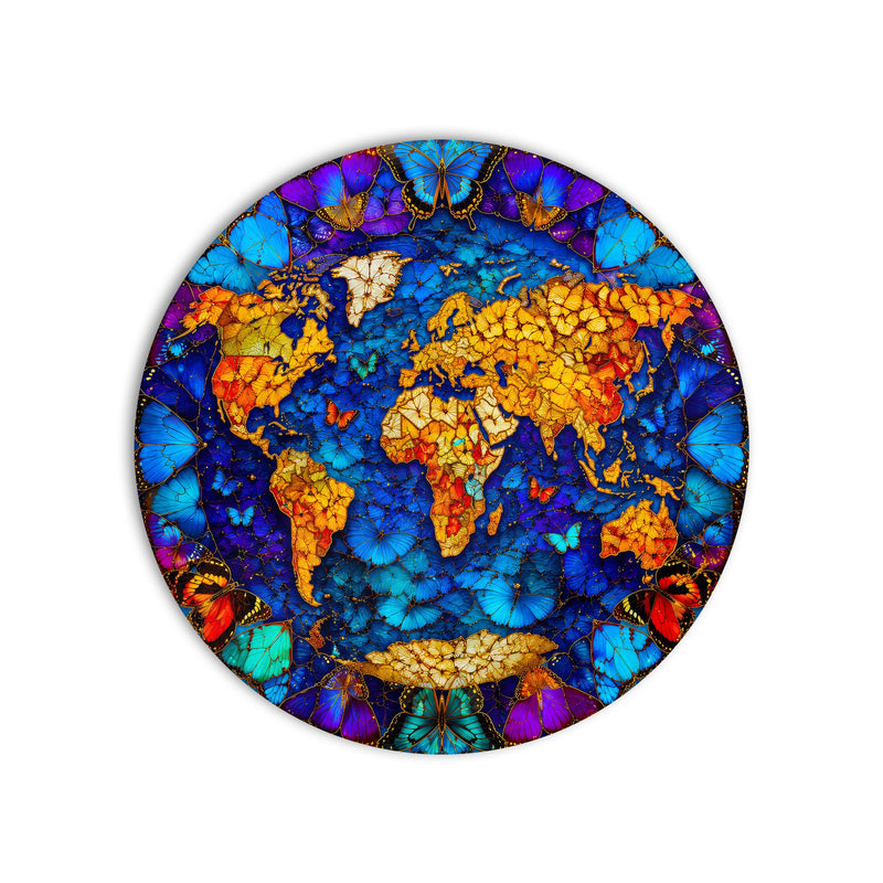 Butterfly World Map product shot on white background