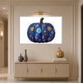 Midnight Floral Pumpkin with white frame