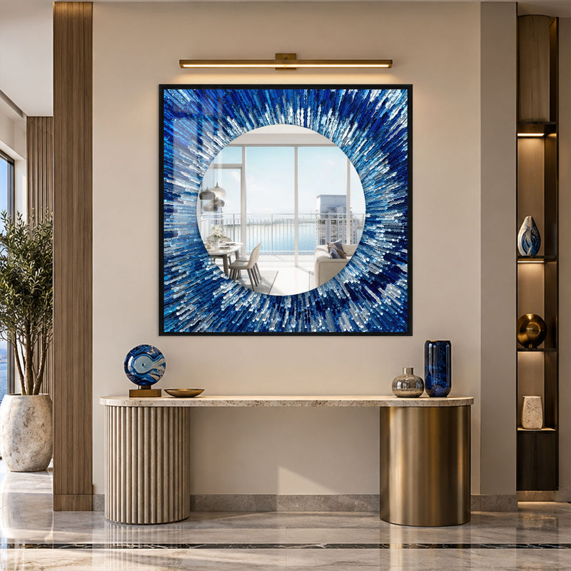 Sapphire Radiance with gold frame