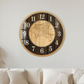 Vintage World Map with gold frame