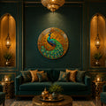 Regal Peacock in a modern room