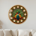 Regal Peacock with gold frame