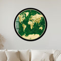 Emerald World Atlas with black frame