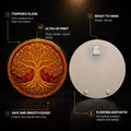Crimson Tree Of Life with walnut frame