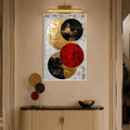 Gilded Circle Balance with white frame
