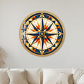 Jeweled Compass Rose with gold frame