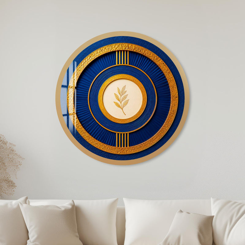 Golden Laurel Medallion with gold frame