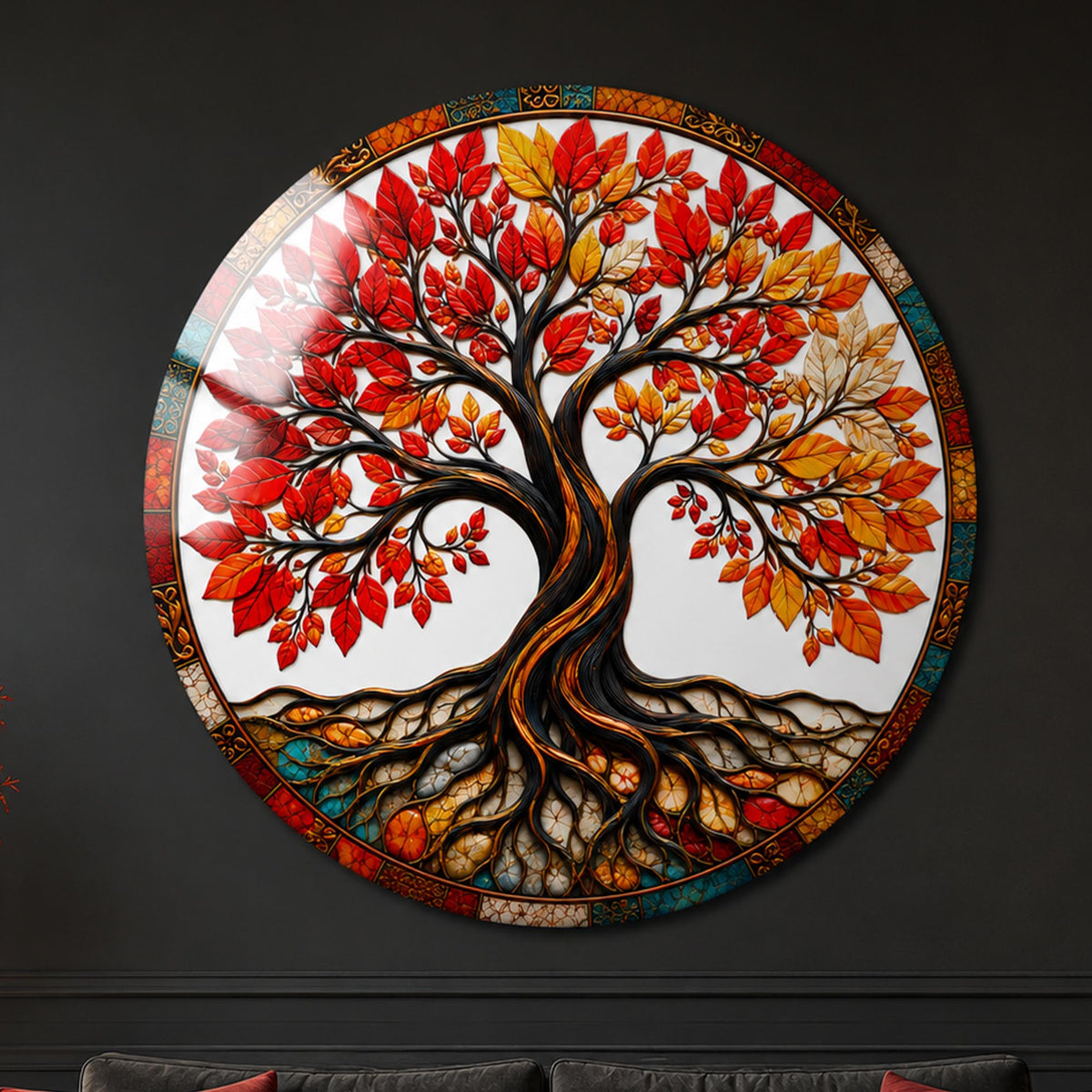 Autumn Tree Of Life in a modern room