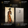 African Elegance — tempered glass, ultra HD print, ready to hang