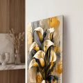 Golden Calla Lily Vase close-up angled detail