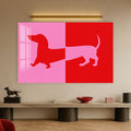 Artronauts Glass Print Pop Art Dachshund Glass Wall Art