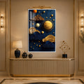 Gilded Cosmic Dreams with white frame