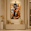 Orange Fashion Collage with gold frame