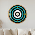 Aqua Concentric Rings with gold frame