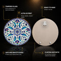 Ottoman Fish Garden — tempered glass, ultra HD print, ready to hang