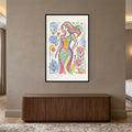 Colorful Feminine Grace with black frame