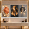 Golden Geometry III with white frame