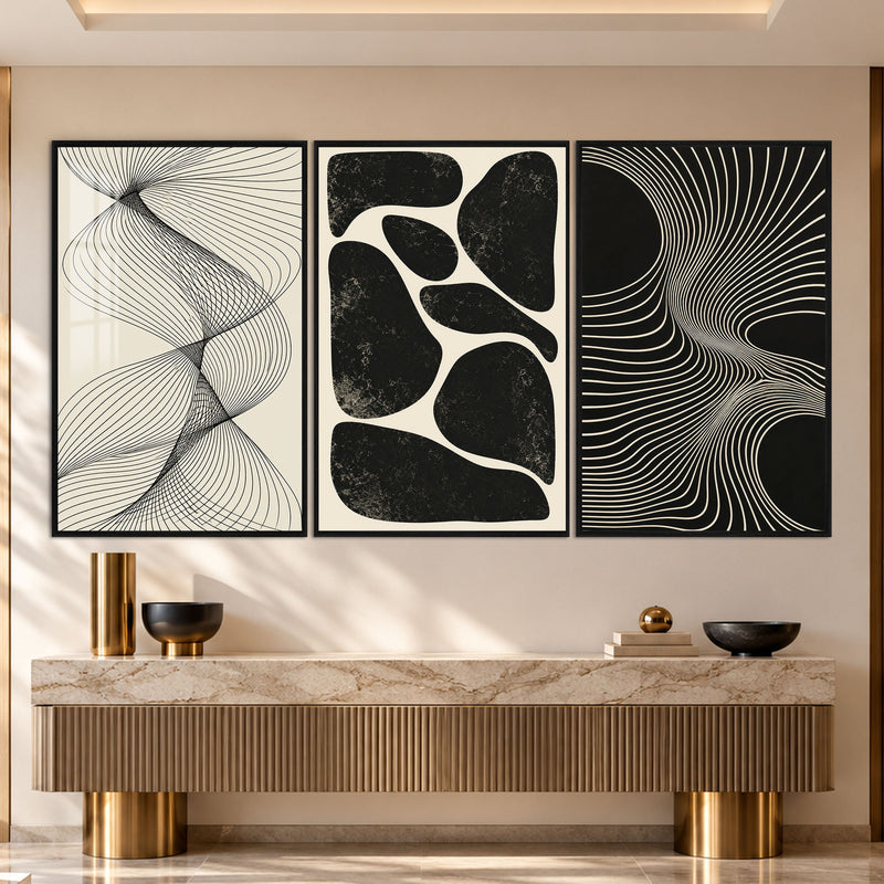 Abstract Flow with black frame