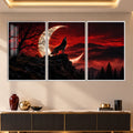 Crimson Moon Wolf with white frame