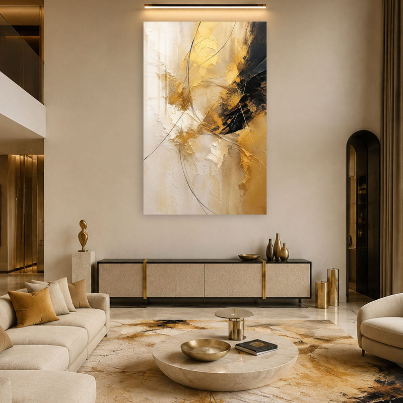 Artronauts Glass Print Golden Arc Glass Wall Art