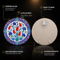 Ottoman Tulip Garden — tempered glass, ultra HD print, ready to hang