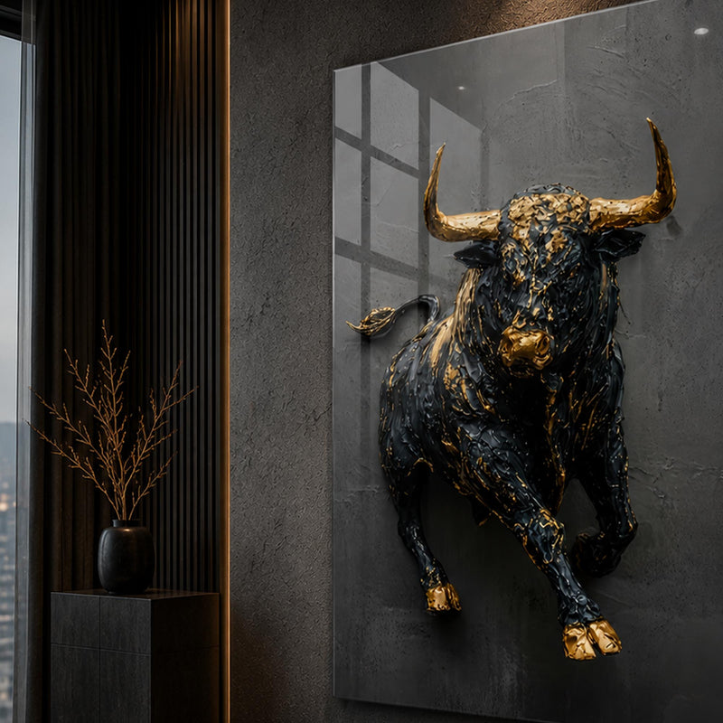 Golden Charging Bull lifestyle view