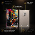 Jazz Street Corner — tempered glass, ultra HD print, ready to hang