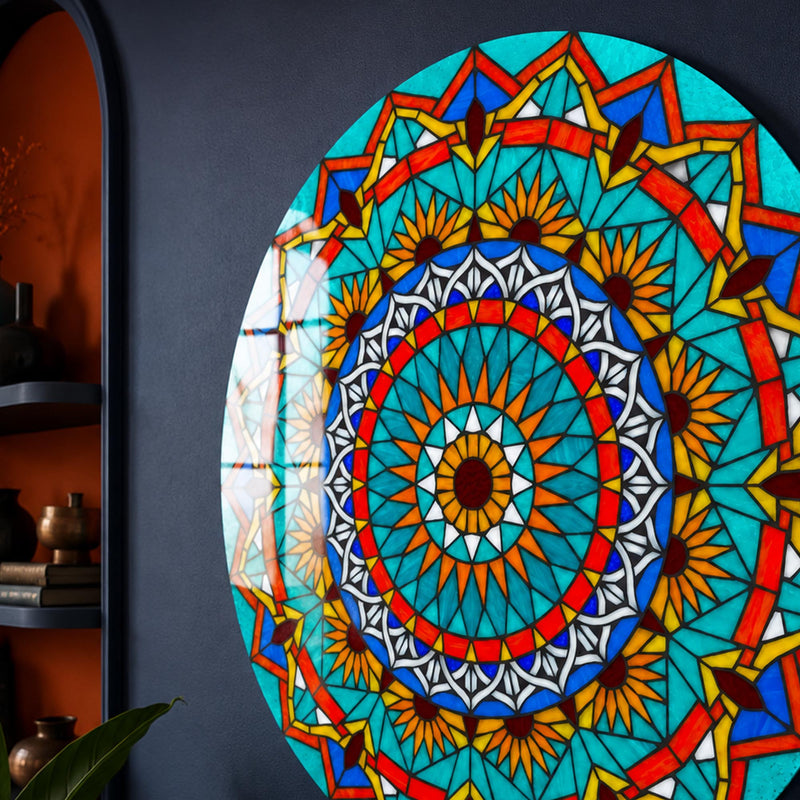 Turquoise Sun Mandala II lifestyle view
