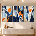 Blue Orange Abstract with black frame