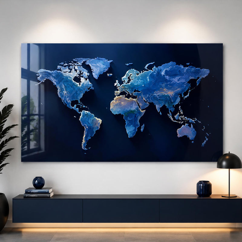 Midnight World Map lifestyle view