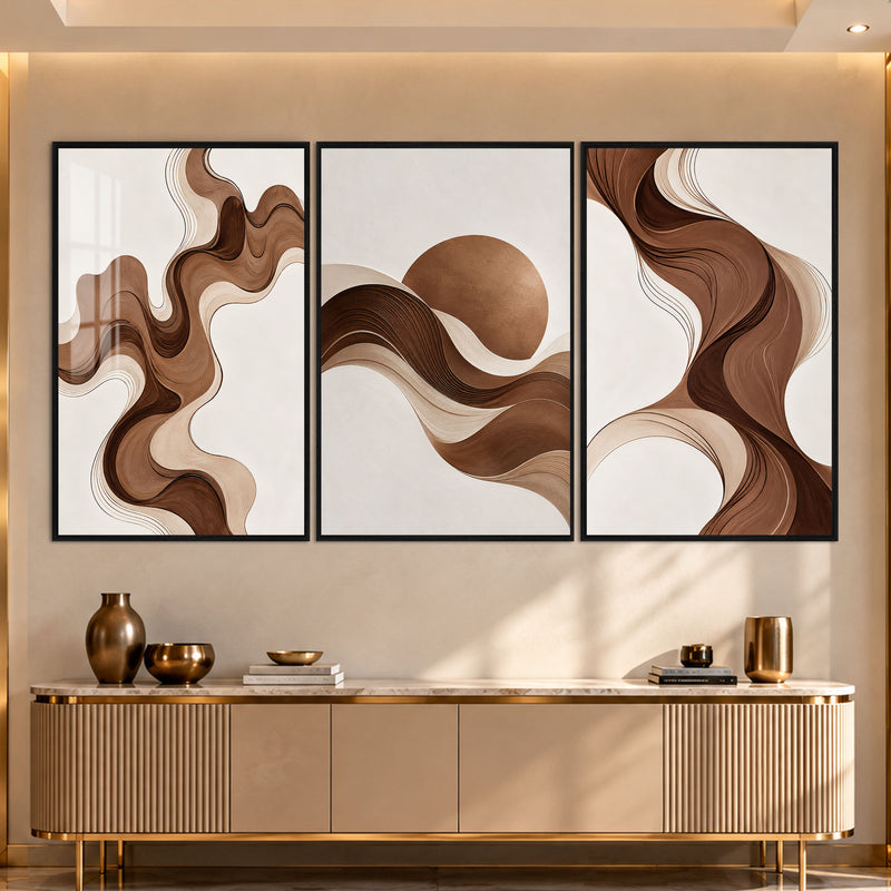 Earthtone Flow with black frame