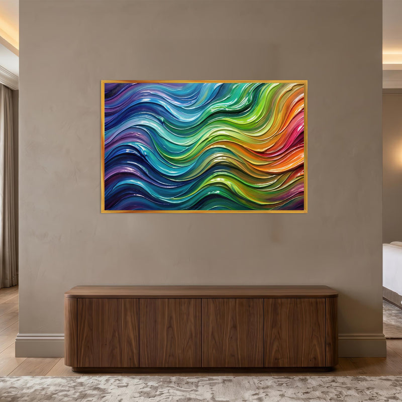 Chromatic Flow with gold frame