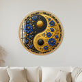 Floral Yin Yang with gold frame