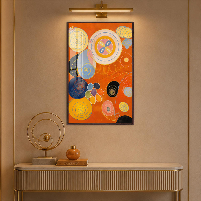 Radiant Spiral Harmony with walnut frame