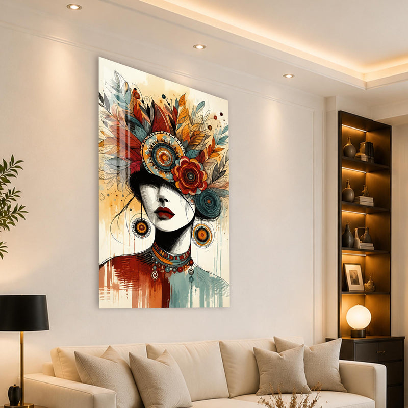 Floral Headdress Muse angled lifestyle view