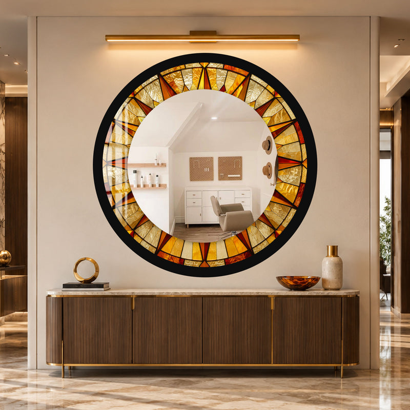 Amber Sunburst with black frame