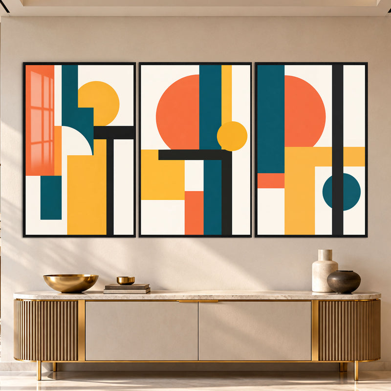 Geometric Rhythm with black frame