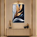 Midnight Metallic Petals with silver frame