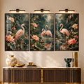 Flamingo Lotus with walnut frame