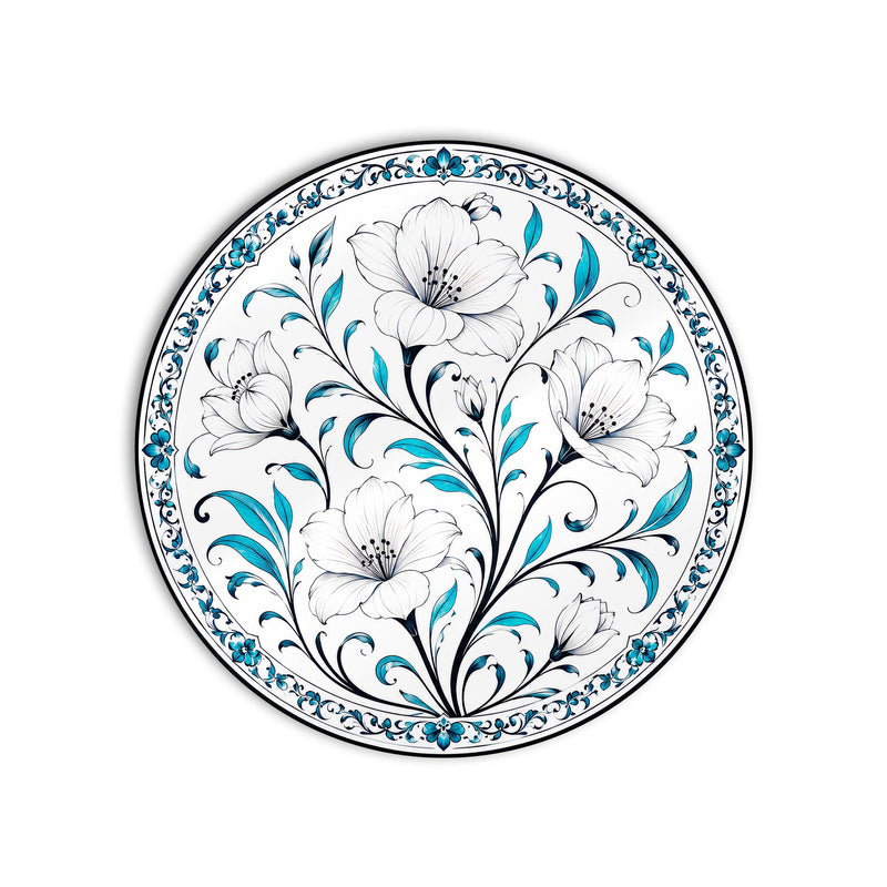 Turquoise Floral Elegance product shot on white background