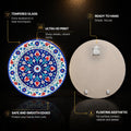 Ottoman Tulip Medallion — tempered glass, ultra HD print, ready to hang