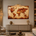 Autumn World Map lifestyle view