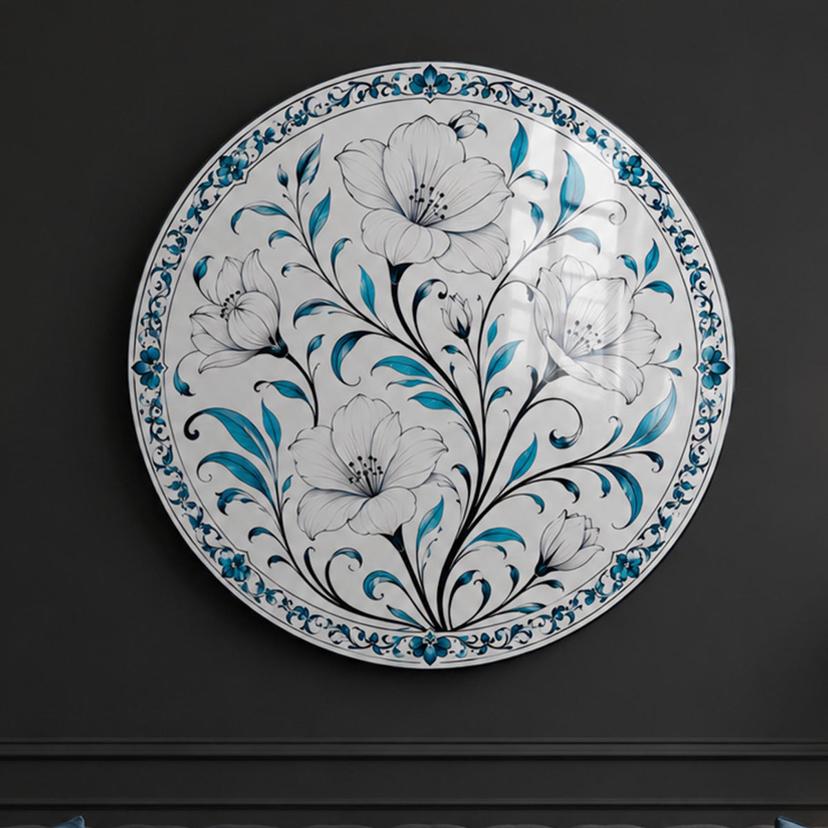 Turquoise Floral Elegance lifestyle view