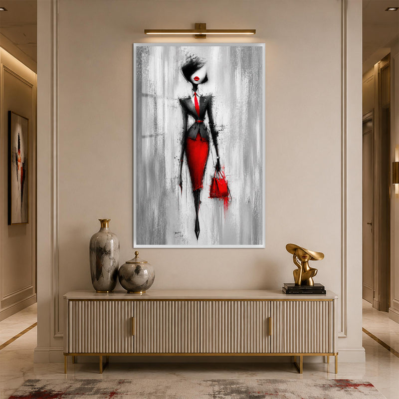 Scarlet City Chic with white frame