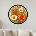 Vintage Poppy Bouquet with black frame