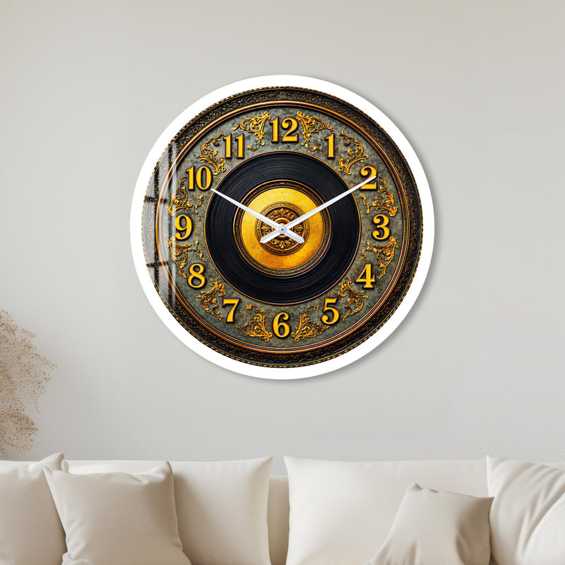 Ornate Golden Record with white frame