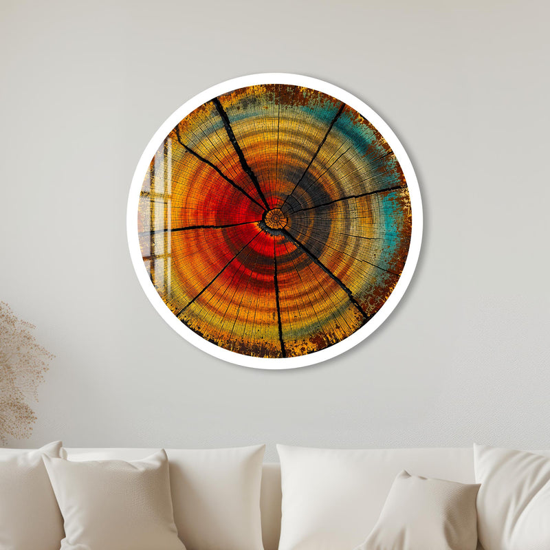 Sunlit Timber Rings with white frame
